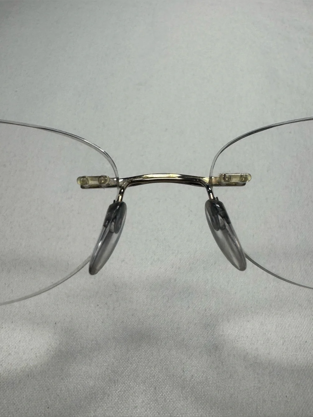 Silhouette 7608 20 6051 Rimless Eyeglasses Titanium Olive Brown Gold Frames Only